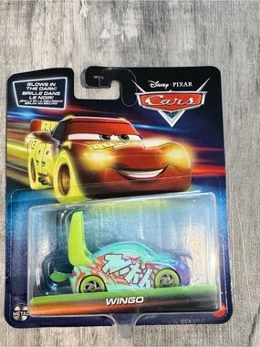 Wingo Glow-In-The-Dark Toy Car Disney Pixar Mattel